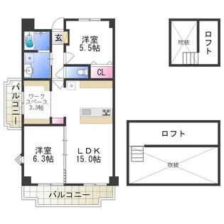 セゾンアルビレオ【4階】の間取り