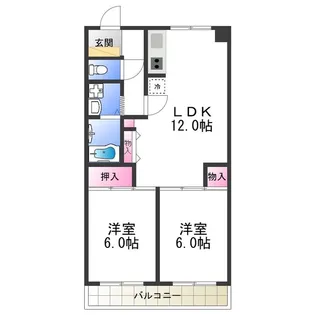 エクセルライフ我孫子【216号室】の間取り