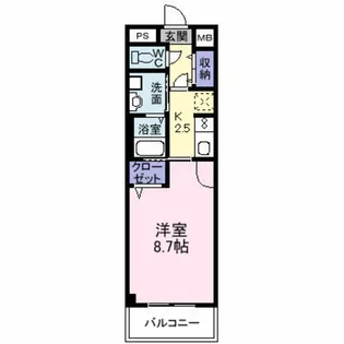 アロースⅡ【405号室】の間取り
