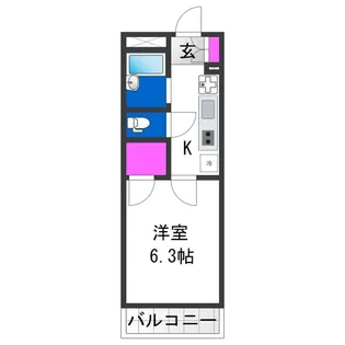 レオパレス寿【3階】の間取り