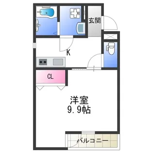 クローバーハイツ鷹合【1階】の間取り