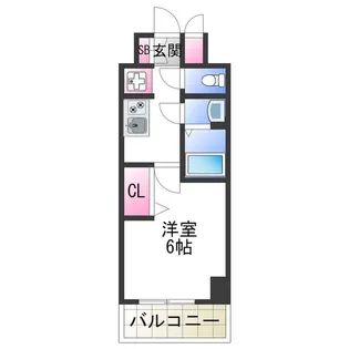 スプランディッド天王寺パークサイド【12階】の間取り