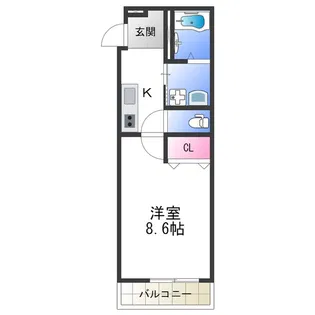 フジパレス中加賀屋Ⅲ番館【2階】の間取り