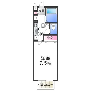 パセオきわ【0201号室】の間取り