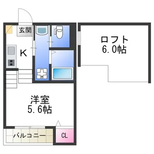ハーモニーテラス安立Ⅱ【1階】の間取り