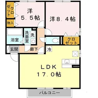 スカイフィールド B棟【2階】の間取り