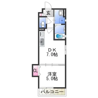 ラモーナ玉出東Ⅱ【2階】の間取り