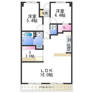 セゾンアルビレオ【3階】の間取り