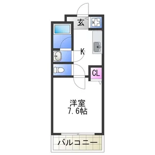 ラフィーネ住之江【2階】の間取り