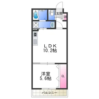 プレジール帝塚山【2階】の間取り