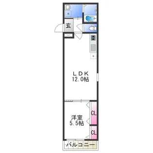 フジパレス遠里小野公園【1階】の間取り