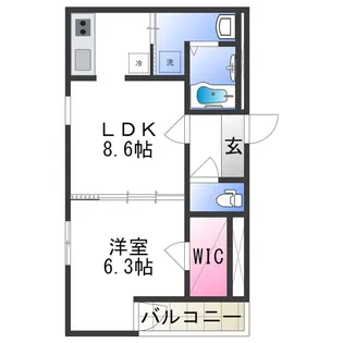 フジパレス遠里小野公園【1階】の間取り