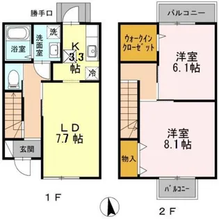 コンフォール山坂【1階】の間取り