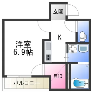 フジパレス我孫子前Ⅵ番館【2階】の間取り