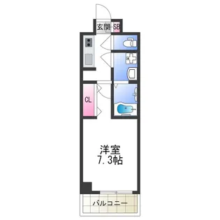 サンシルク阿倍野【7階】の間取り