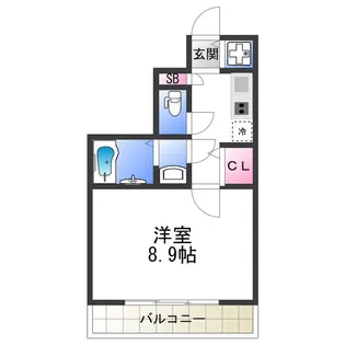 ジュネス東住吉【9階】の間取り