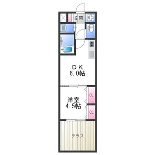 ルガール 我孫子【1階】の間取り