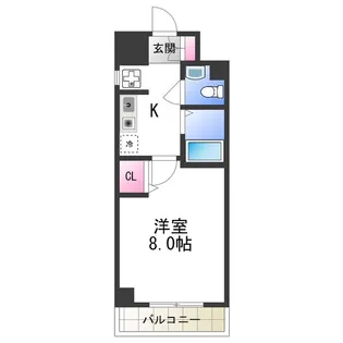 エイチ ツー オー東住吉Ⅱ番館【5階】の間取り