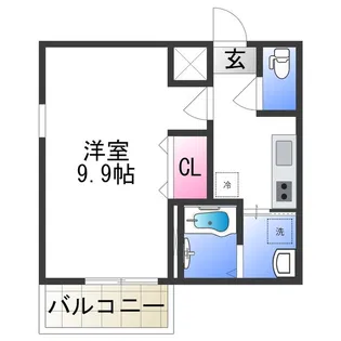 フジパレス杉本町駅西Ⅵ番館【3階】の間取り