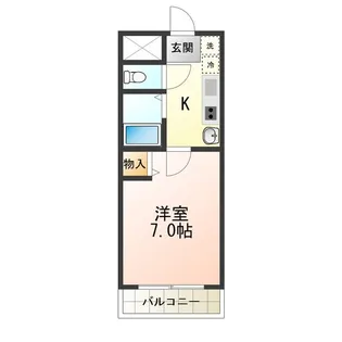 フローライト長居【7階】の間取り