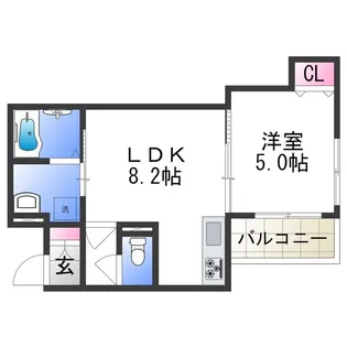 ラモーナ玉出東Ⅲ【3階】の間取り