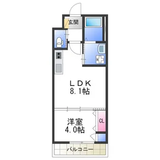 Rパレス矢田【102号室】の間取り
