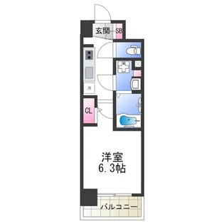 アドバンス天王寺南パキラ【1003号室】の間取り