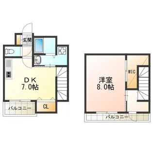 エレギャラント住吉【2階】の間取り