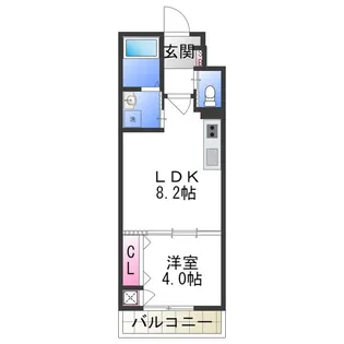 Rパレス矢田【1階】の間取り