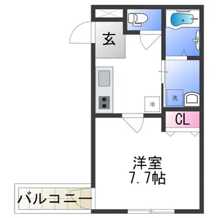 フジパレス桑津Ⅴ番館【103号室】の間取り