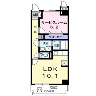 ピュアコートⅢ【206号室】の間取り