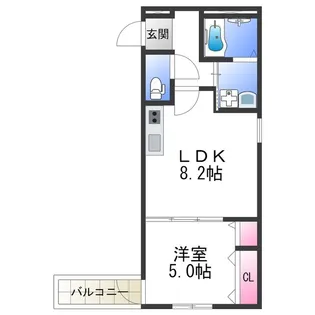 フジパレス我孫子西Ⅲ番館【1階】の間取り