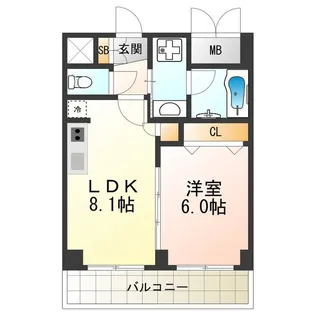 ラピスラズリ【602号室】の間取り