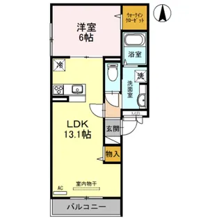 ヴィラ クロシェット【1階】の間取り