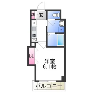 みおつくし岸里Ⅱ【6階】の間取り