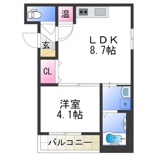 CASA ADVANCE Ⅲ【2階】の間取り