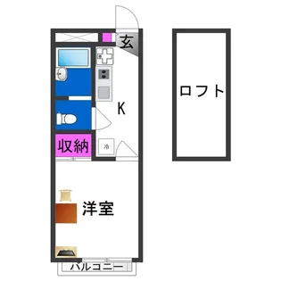 レオパレスエバグリーン【2階】の間取り