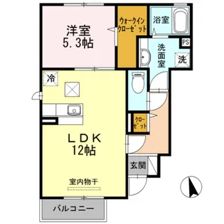 メゾングレージュあびこ【0101号室】の間取り
