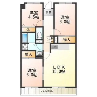 せせらぎ【201号室】の間取り