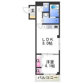 Maison Blanche Nagai【0205号室】の間取り