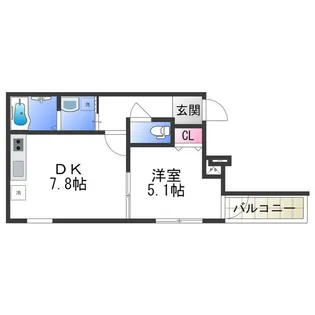 フジパレス今川駅東Ⅰ番館【202号室】の間取り