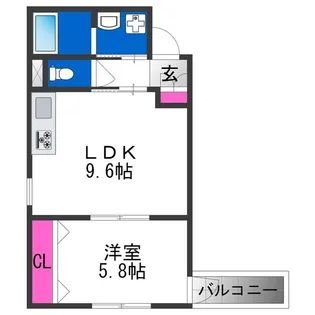 Glicina南巽vient【2階】の間取り