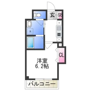 みおつくし岸里Ⅲ【4階】の間取り