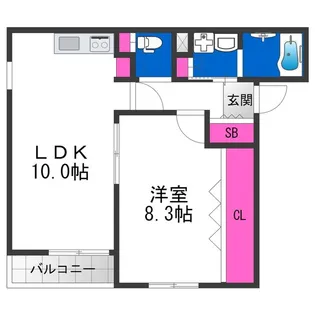 ジュネス阪南【3階】の間取り