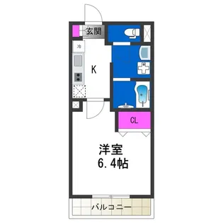 みおつくし清水丘【01003号室】の間取り