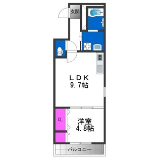 フジパレス住吉長居Ⅲ番館【0303号室】の間取り