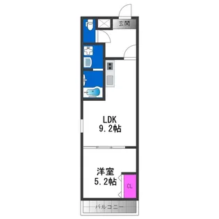 フジパレス住吉長居Ⅴ番館【0101号室】の間取り