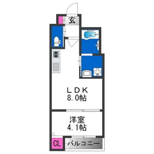 H−maison加美正覚寺X【301号室】の間取り