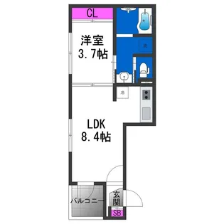 ベル マーレ庭井【2階】の間取り