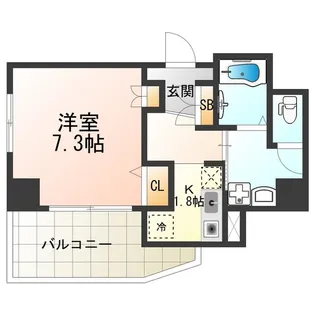 ディナスティ長居公園南【8階】の間取り
